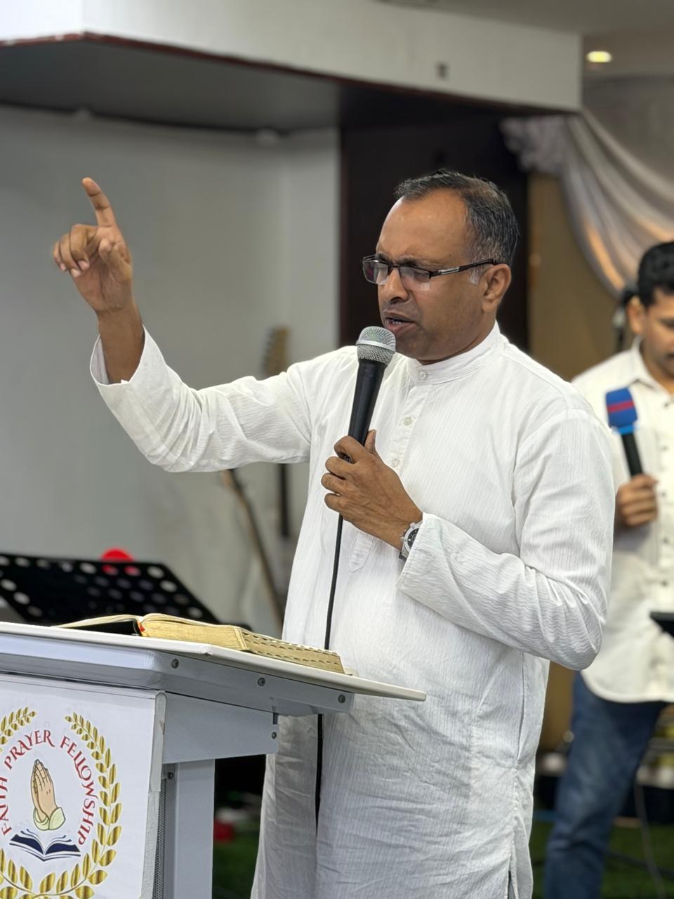 Pastor delivering sermon